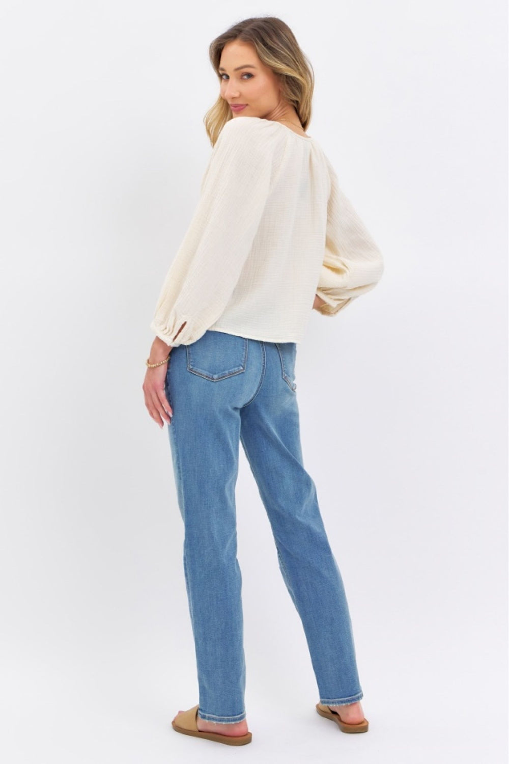 Judy Blue Full Size High Waist Straight Jeans Shop One Place