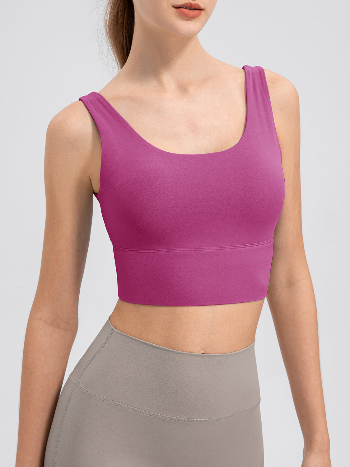 Scoop Neck Wide Strap Active Tank Shop One Place