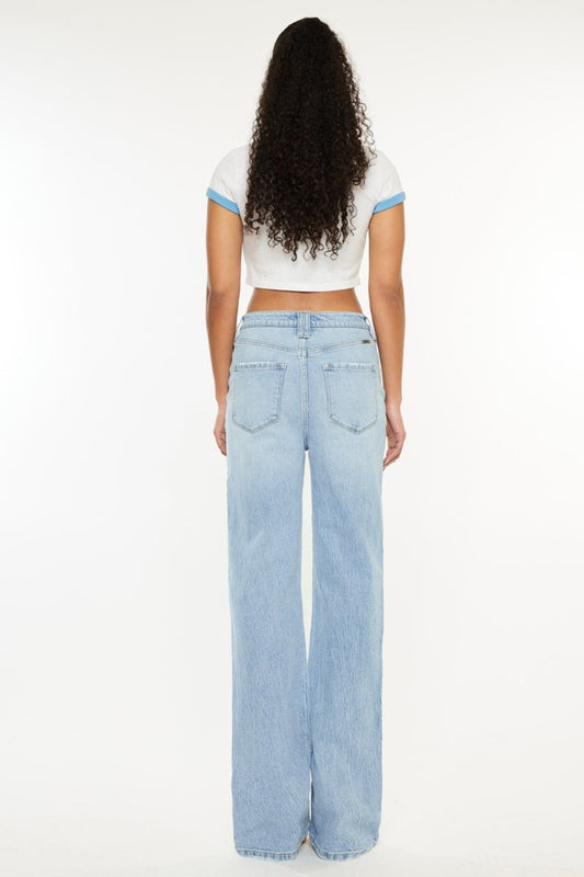 Kancan Distressed High Waist Straight Jeans Shop One Place