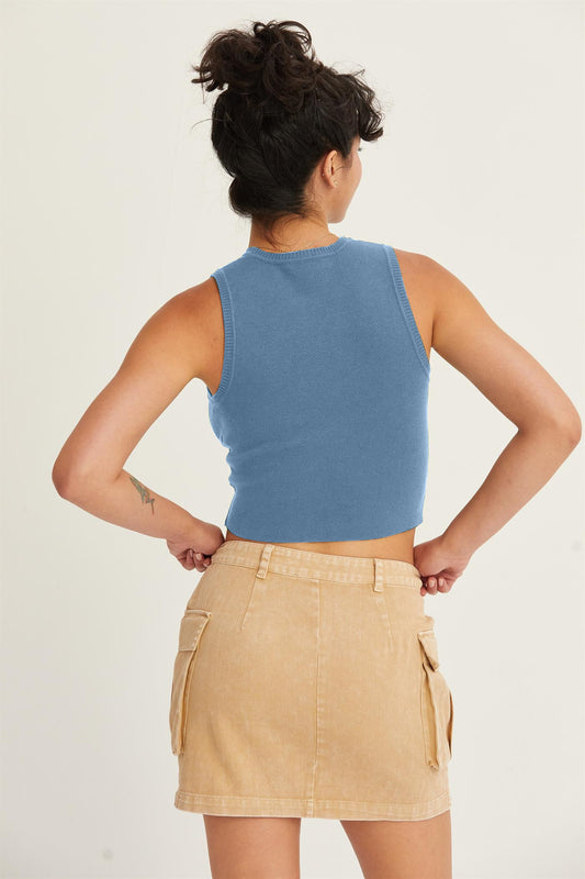 HYFVE Ribbed Knit Cropped Tank Shop One Place