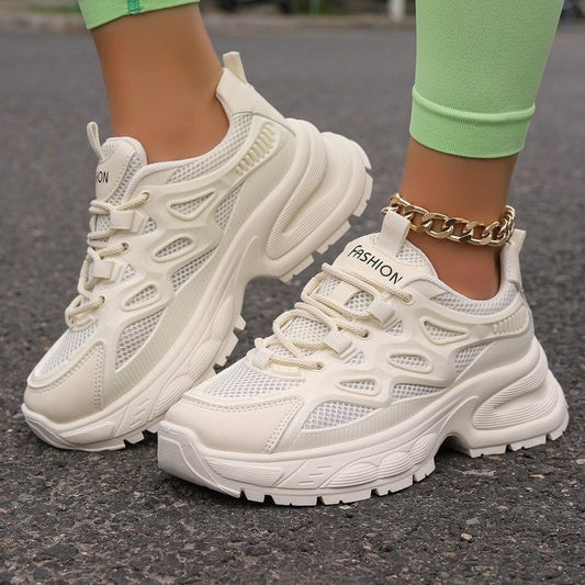 Round Toe Platform Mesh Athletic Shop One Place