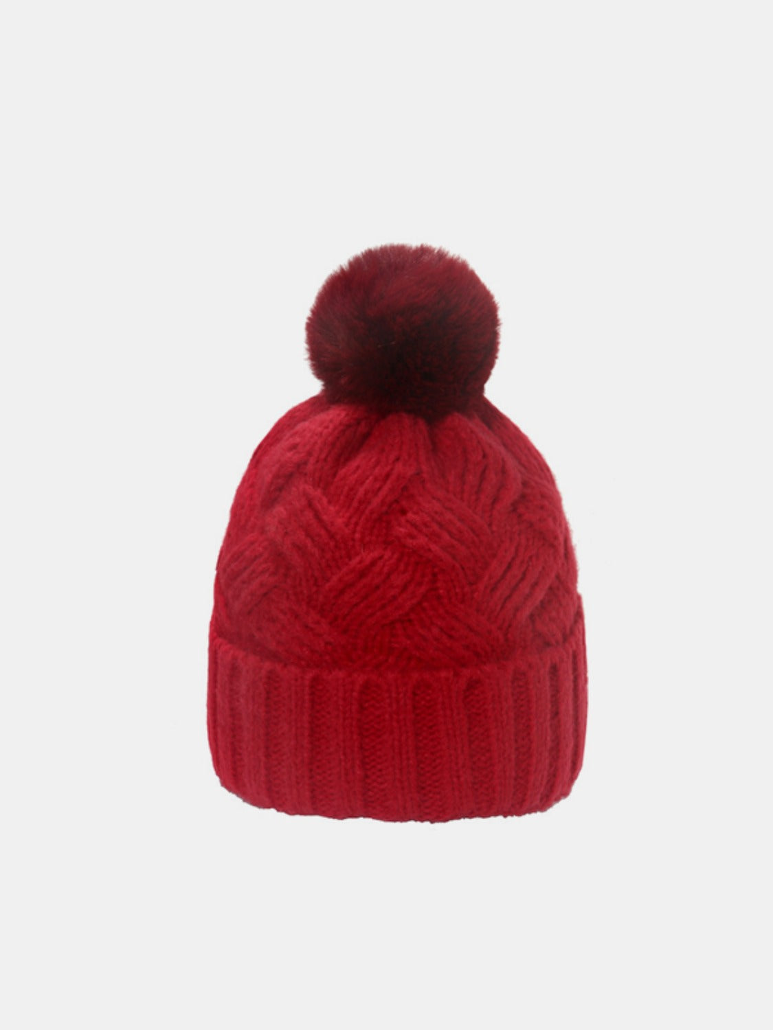 Roll Rim Cable-Knit Hat Shop One Place