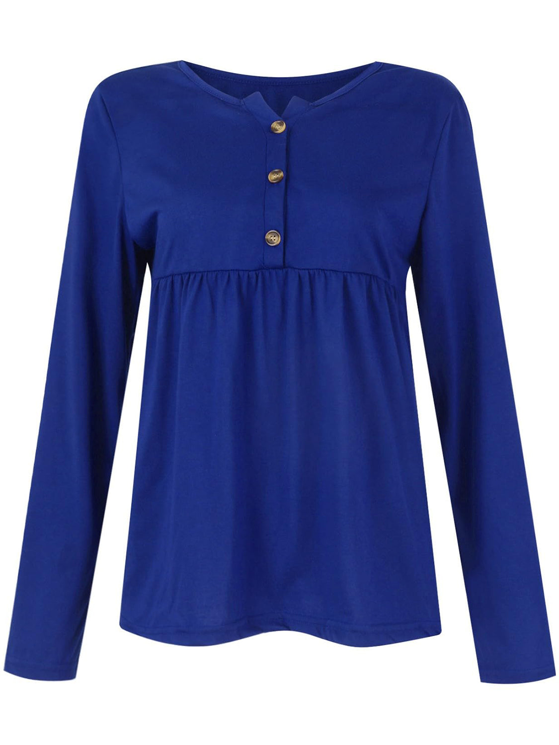Half Button Long Sleeve T-Shirt Shop One Place
