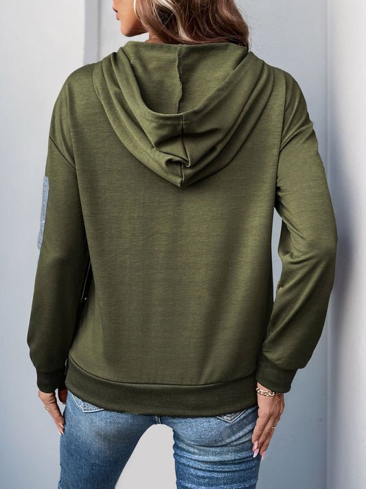 Perfee Dropped Shoulder Long Sleeve Hoodie Shop One Place