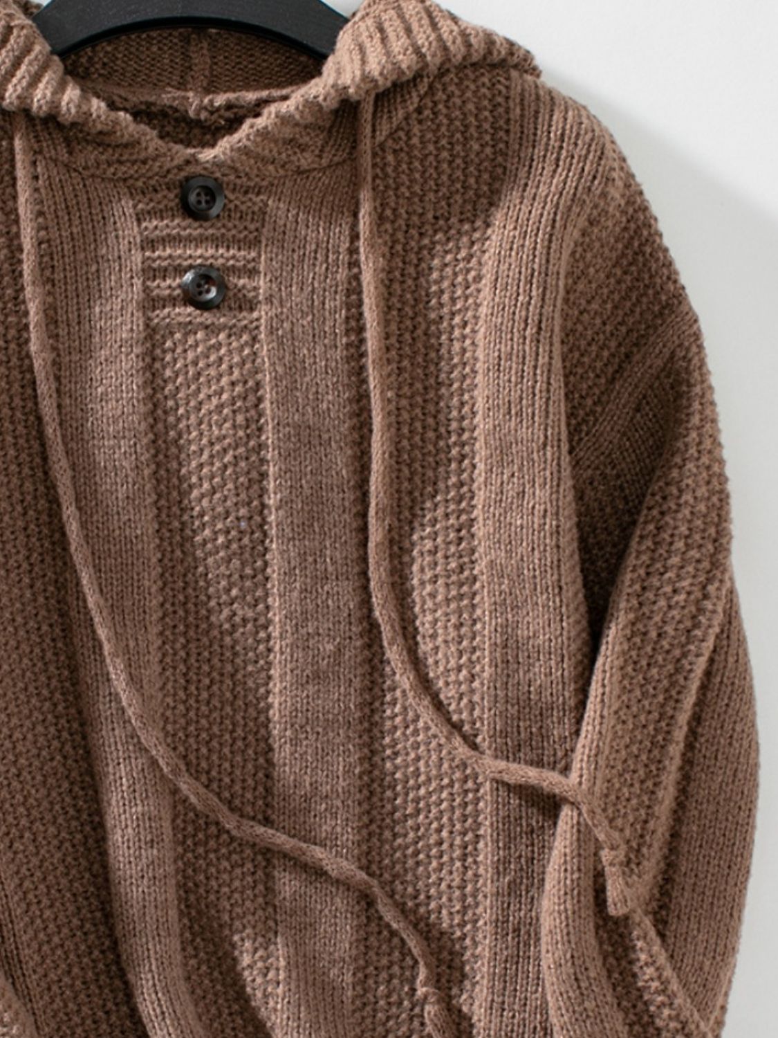 Drawstring Long Sleeve Hooded Sweater Shop One Place