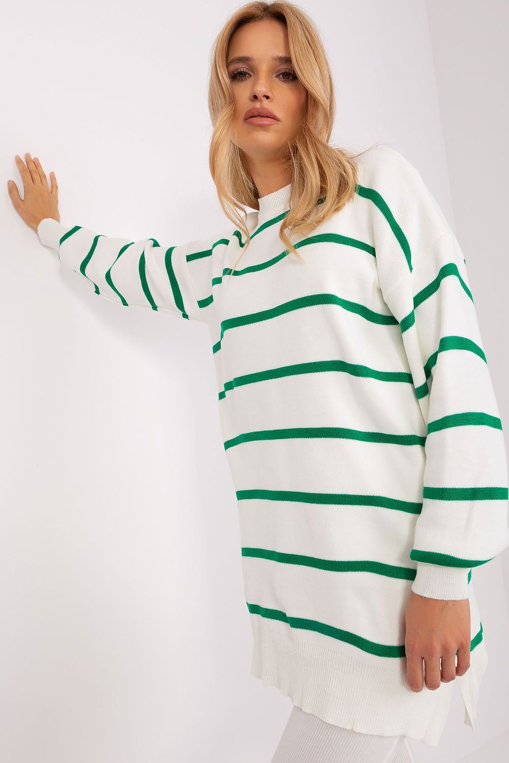 Long Striped Sweater Shop One Place