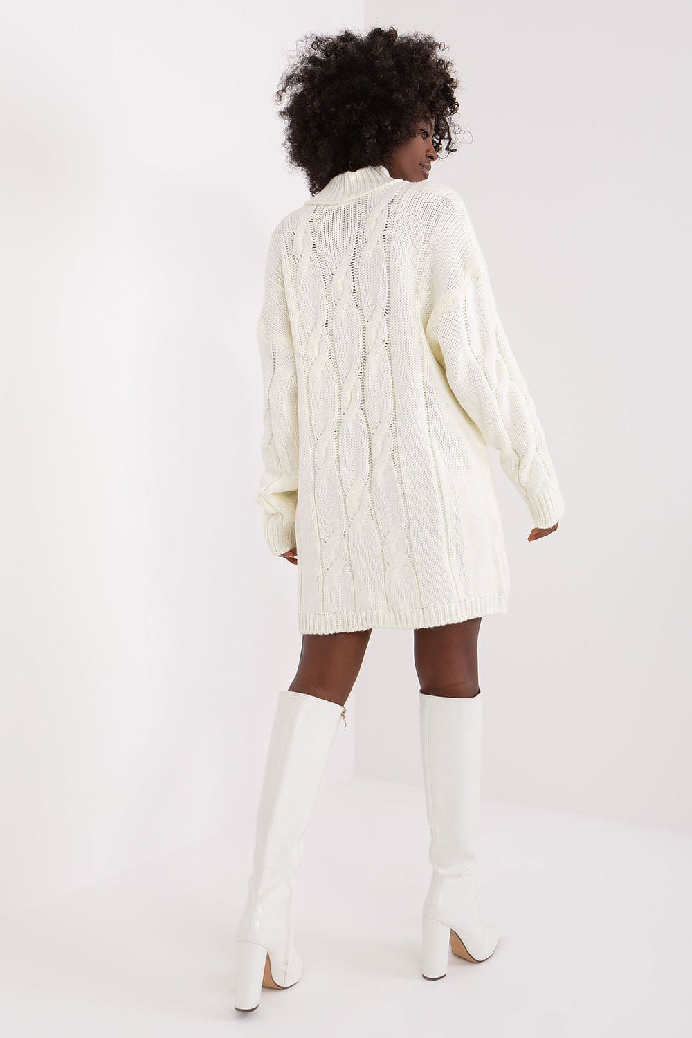 Knitted Turtlneck Mini Dress Shop One Place