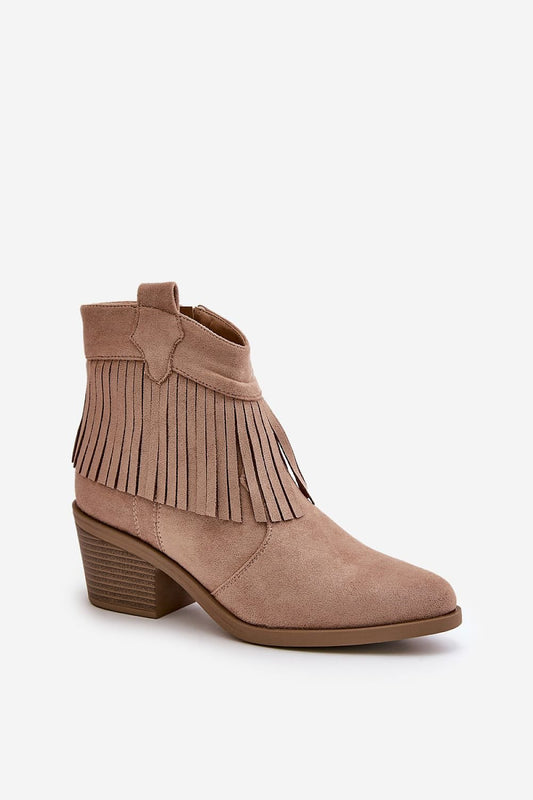 S. Barski Women's Fringe Ankle Boots Shop One Place