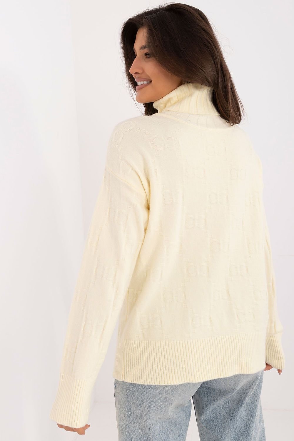 AT Varied Texture Turtleneck Sweater Shop One Place