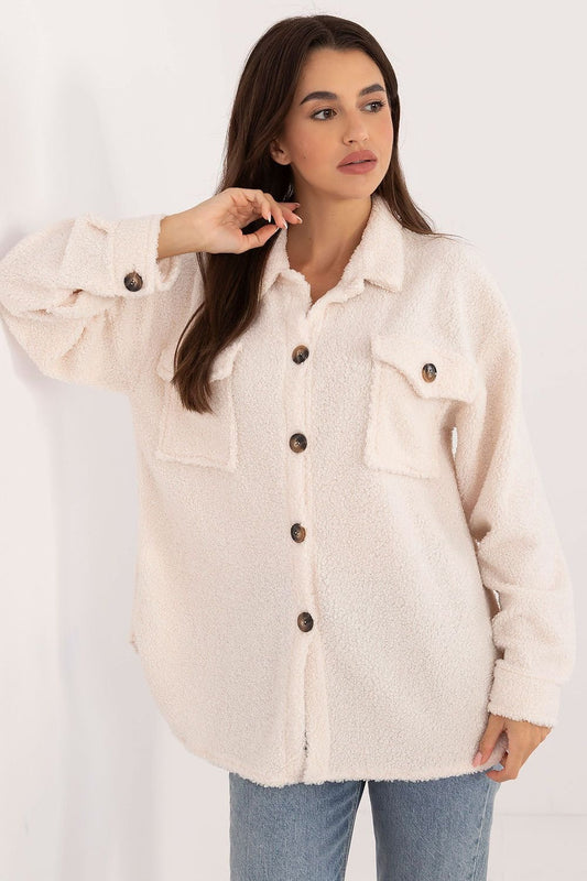 Long sleeve plush casual shirt Shop One Place