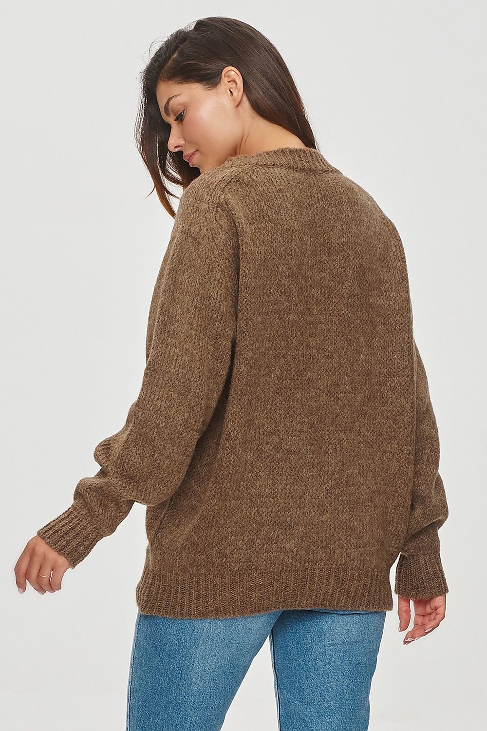 Makadamia V-neck Sweater Shop One Place