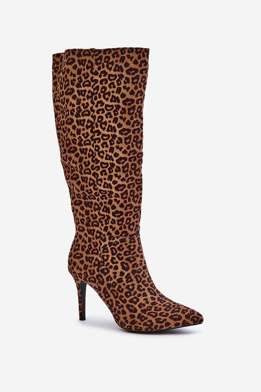 Eco-Leather Knee-High Stiletto Boots Shop One Place