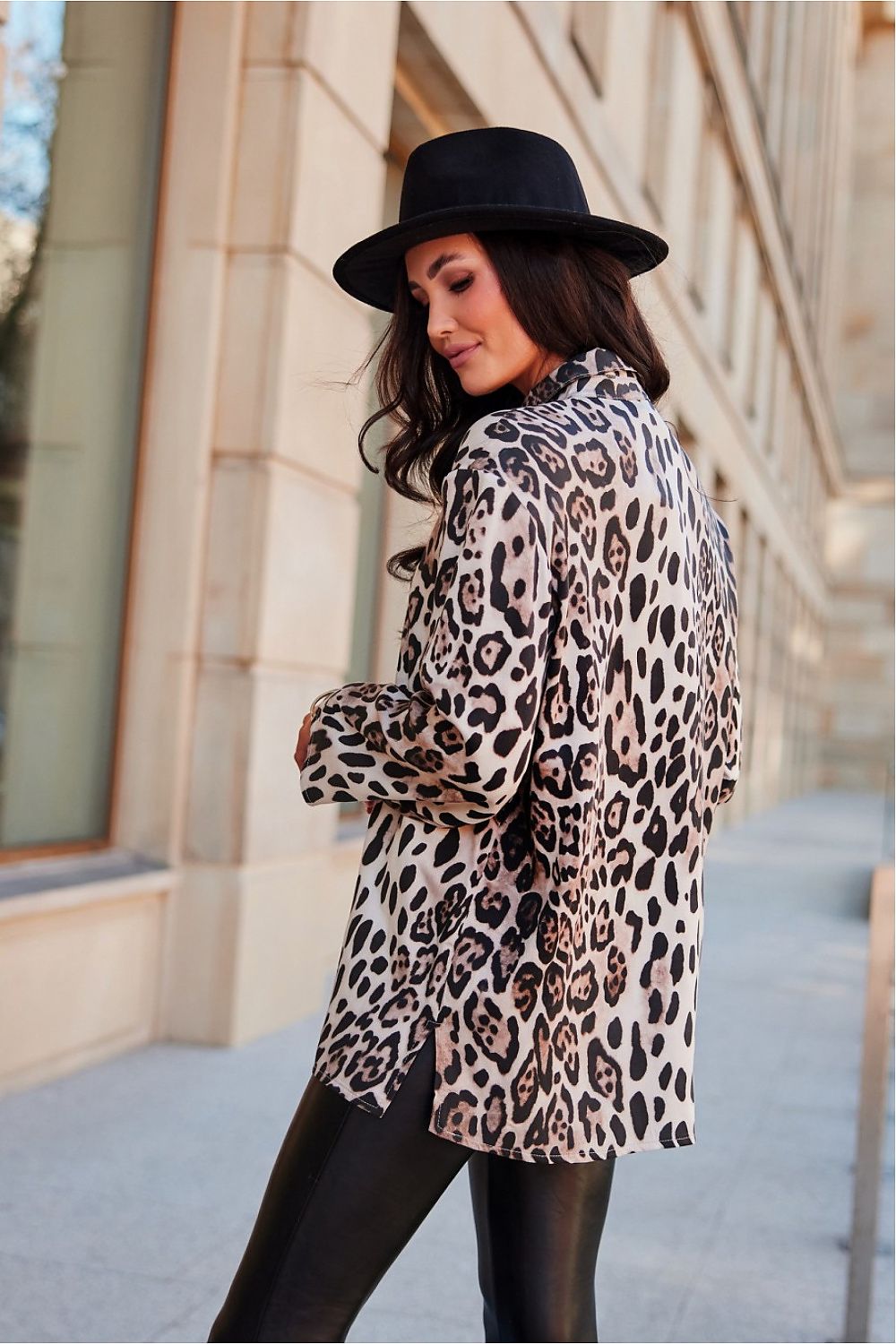 Larisa patterned shirt with flared sleeves Shop One Place