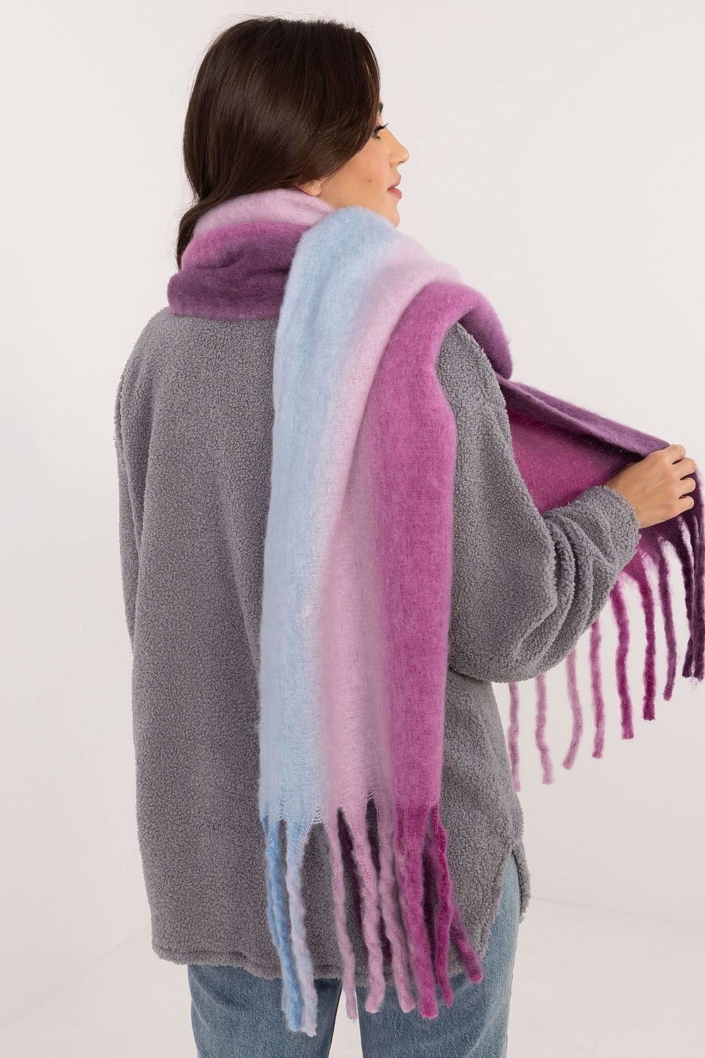 AT Smooth Colorful Pattern Scarf Shop One Place