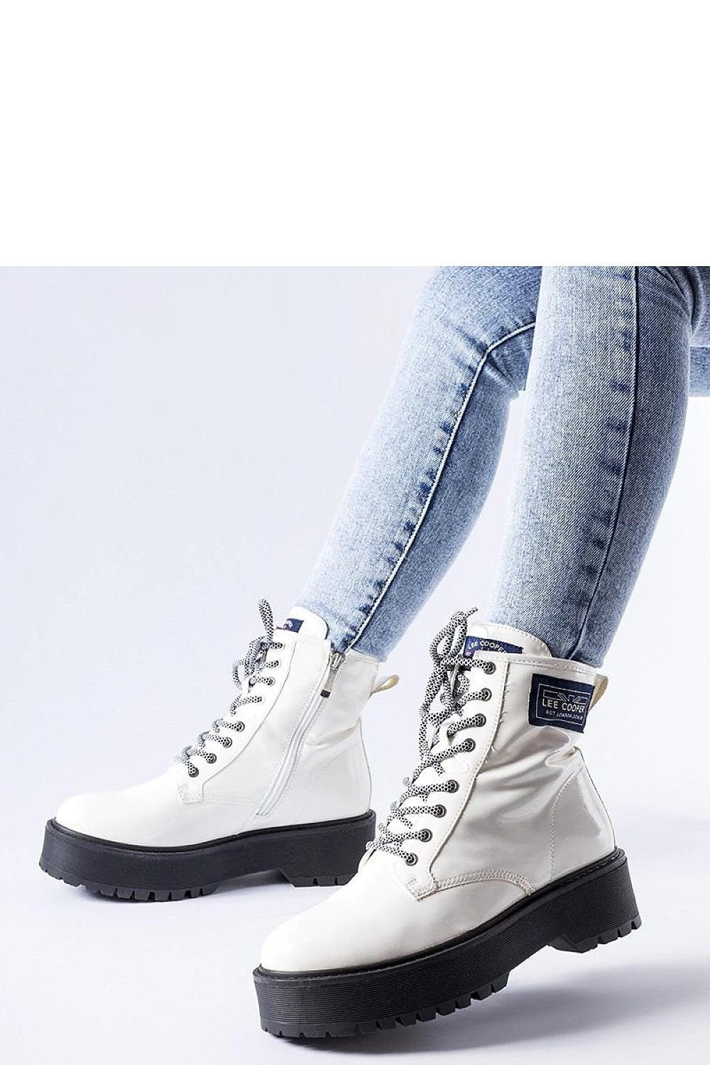White Lee Cooper Boots Shop One Place