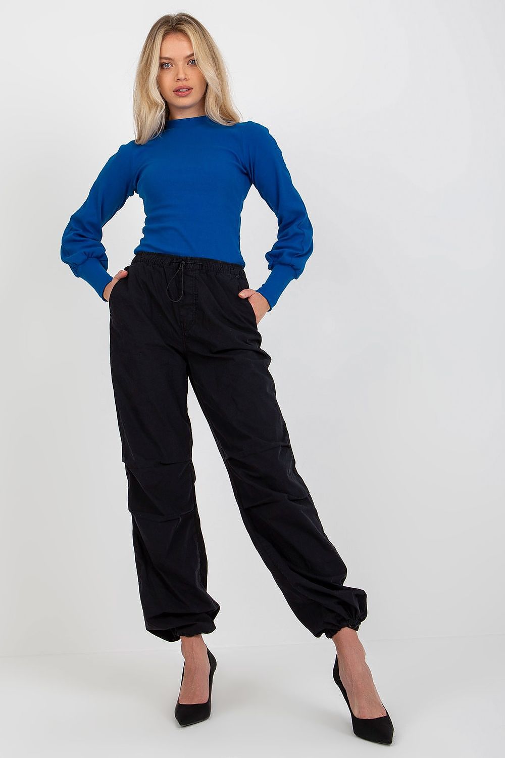 Rue Paris Ribbed Cuff Blouse Shop One Place