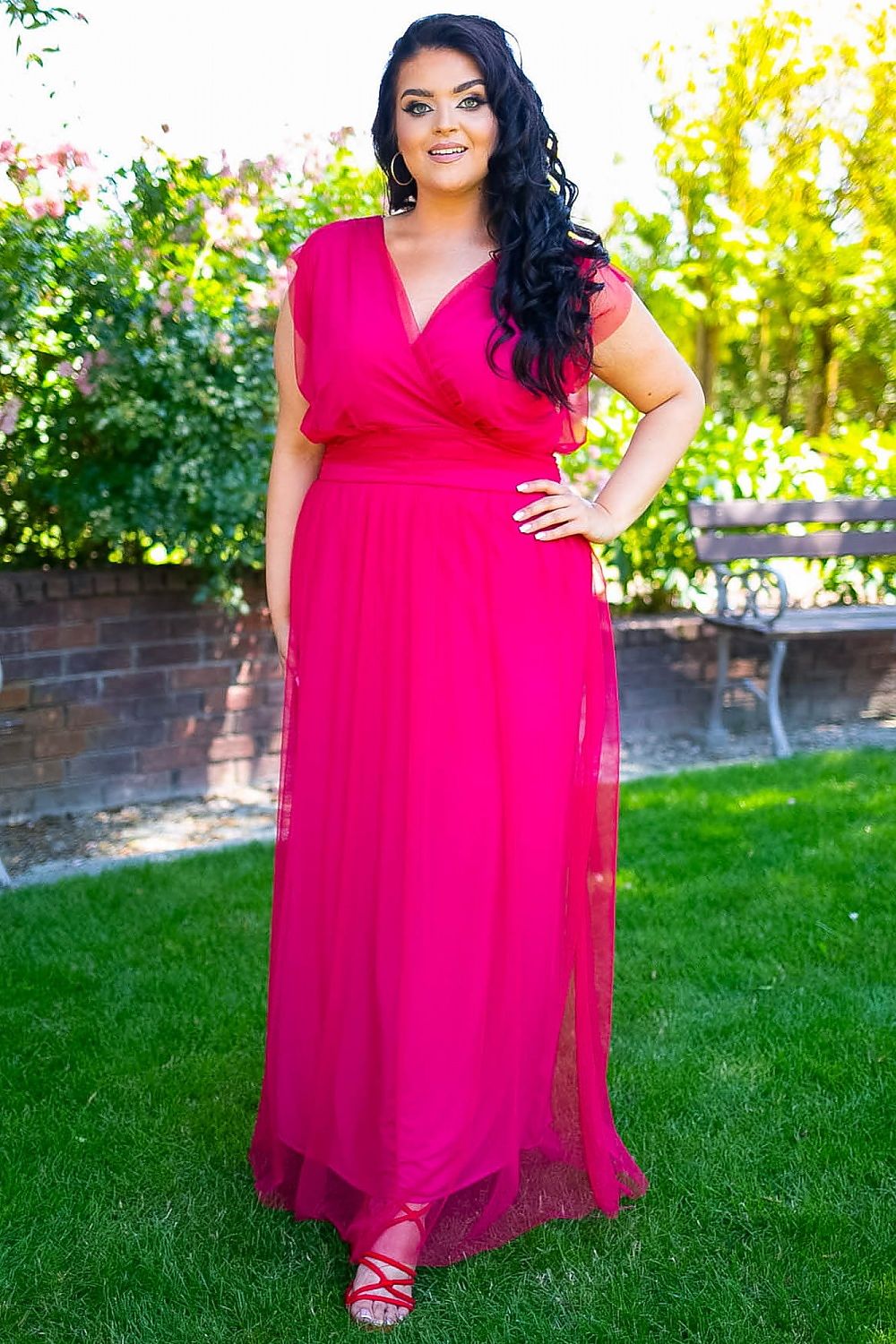 Elegant chiffon dress cut envelope DENISA Shop One Place