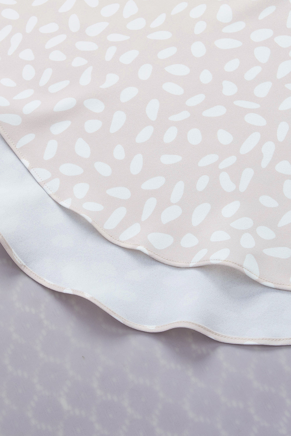 Printed Round Neck Ruffled Half Sleeve Blouse Shop One Place