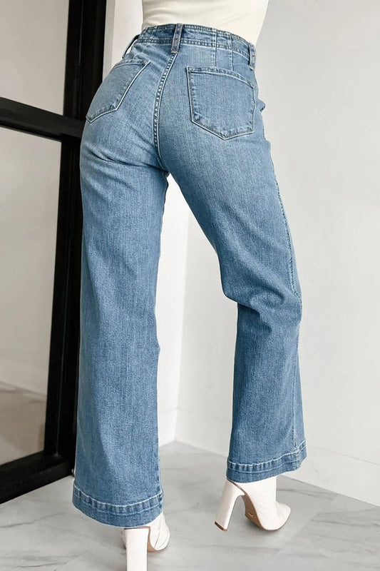 Button Fly High Waist Jeans Shop One Place