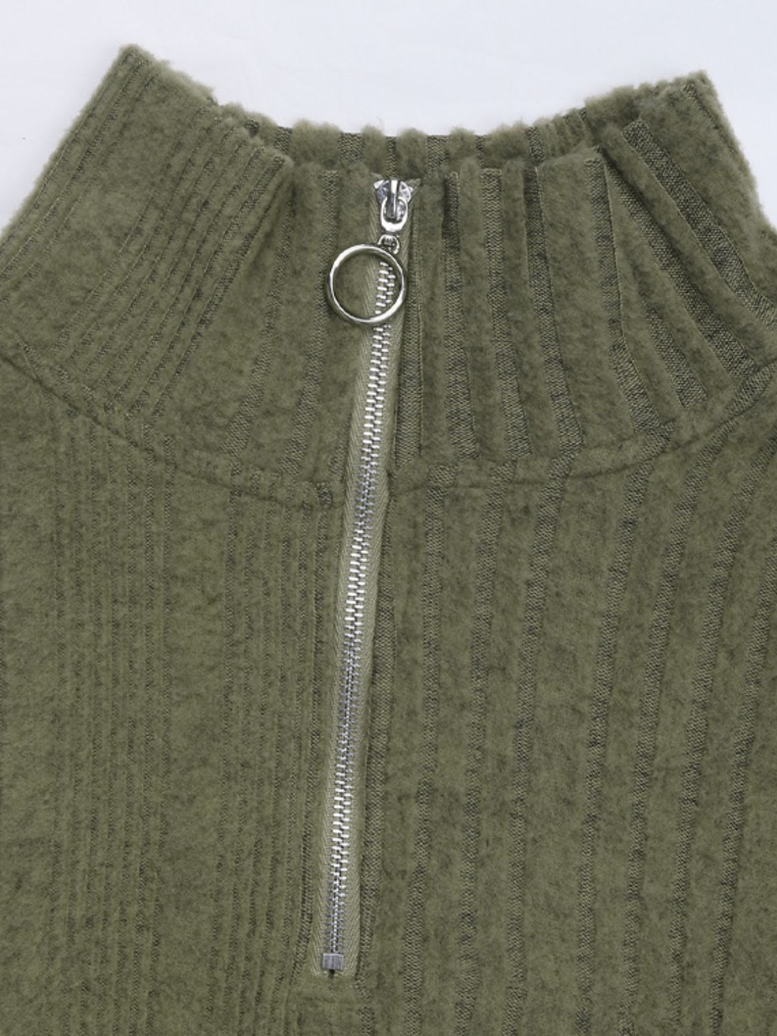 Perfee Tied Quarter Zip Long Sleeve Dress Shop One Place