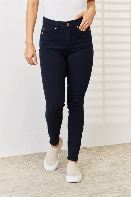 Judy Blue Full Size Garment Dyed Tummy Control Skinny Jeans Shop One Place