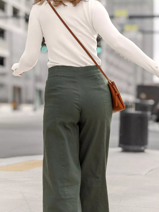 Decor Button Long Sleeve Knit Top Shop One Place