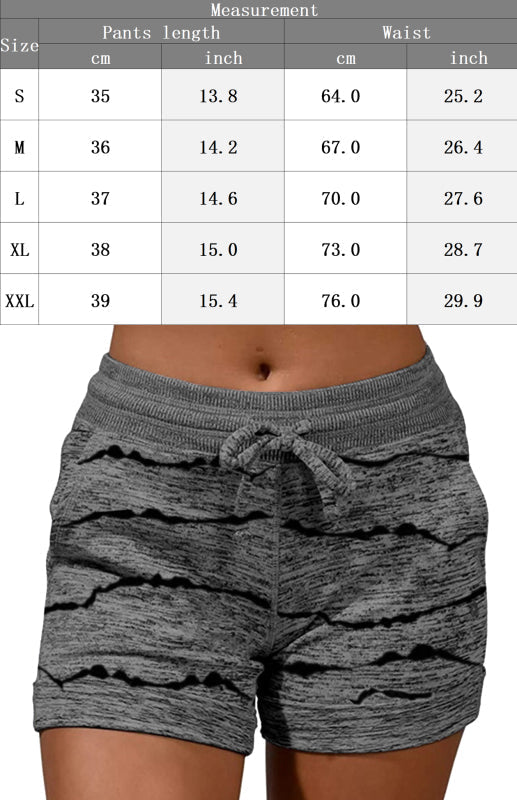Ladies Casual Fashion Waist Stretch Shorts Shop One Place