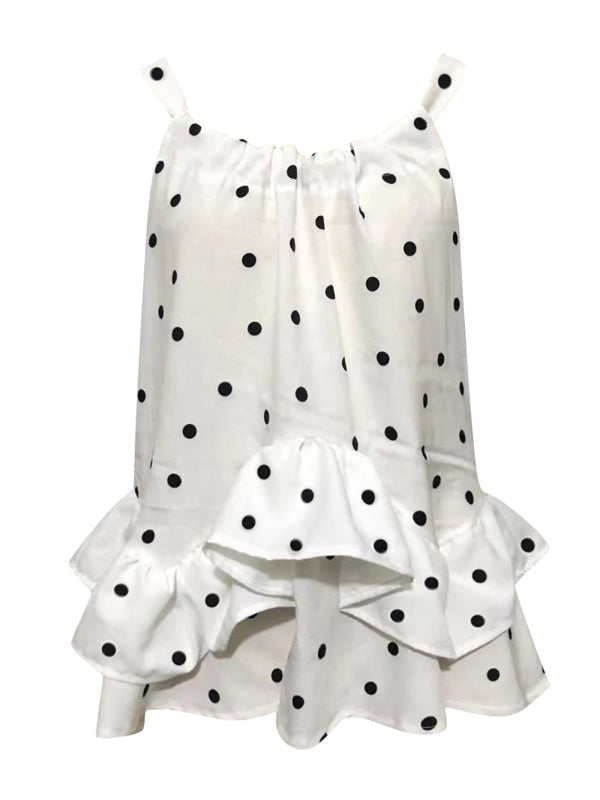 New print halter neck adjustable strappy vest Shop One Place