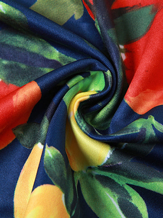 New women's fashion sexy wrap chest one-shoulder slim-fit printed vest Shop One Place