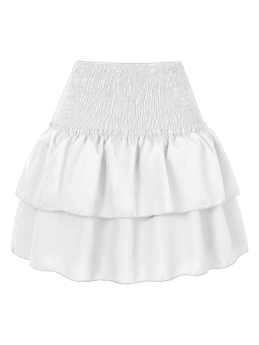 Women's Fashion Ruffled Floral Half-length Pleated Skirt Shop One Place