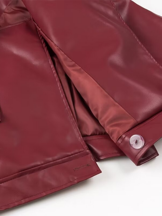 Motorcycle style short lapel jacket Shop One Place