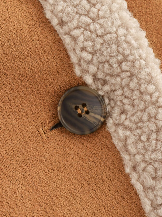 Women's American retro lapel loose top woolen coat Shop One Place