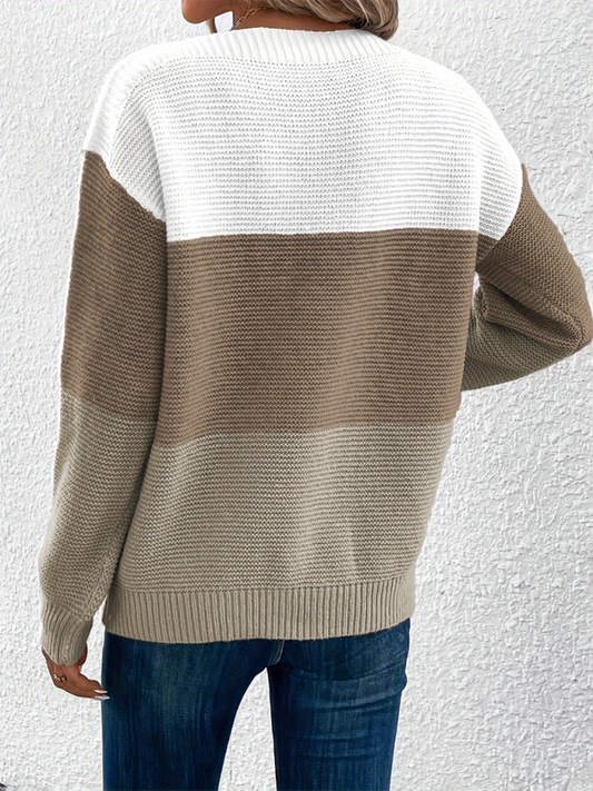 Loose crew neck sweater Shop One Place