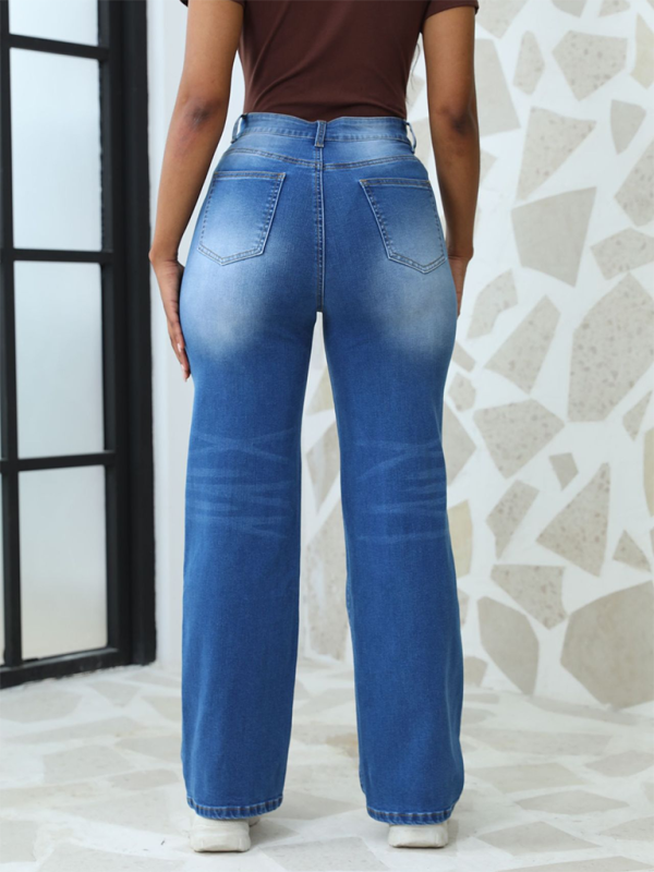 Vintage Loose Casual Straight Leg Denim Trousers - Shop One Place