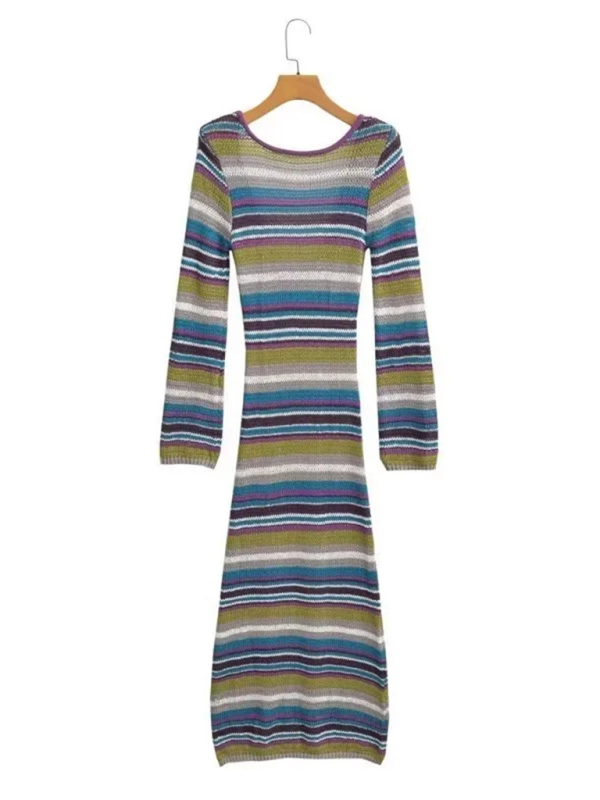 Striped knit dress Shop One Place