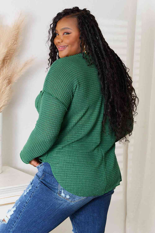 Culture Code Full Size Scoop Neck Patch Pocket Top Shop One Place