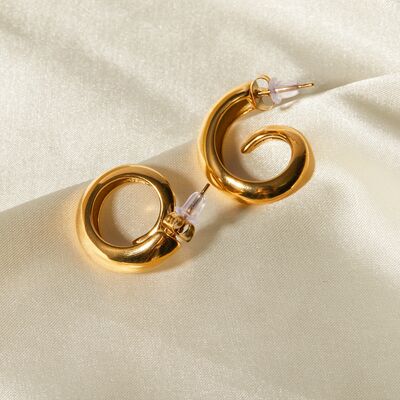 18K Gold-Plated Stainless Steel Earrings Shop One Place