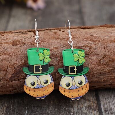 Owl Acrylic Dangle Earrings Shop One Place