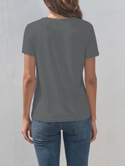 Dog Graphic Round Neck T-Shirt Shop One Place