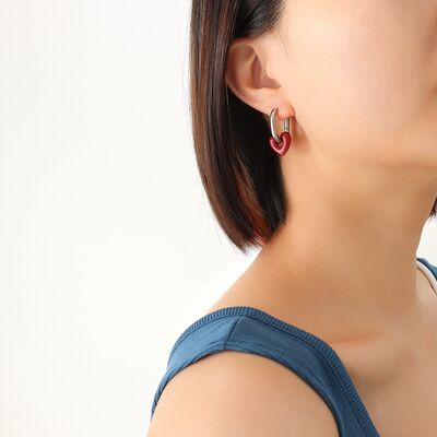Heart Titanium Steel Earrings Shop One Place