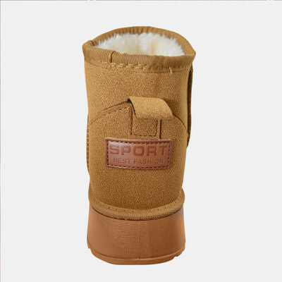 Fleece Lined Chunky Platform Mini Boots Shop One Place