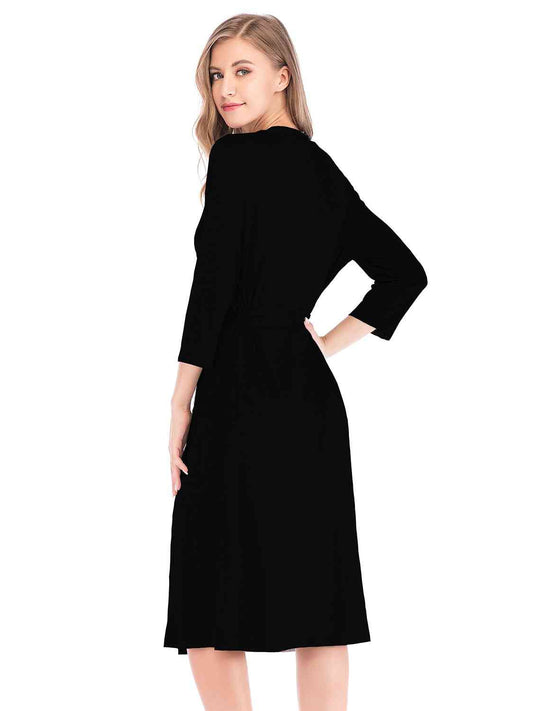 Plunge Tie Front Night Dress Shop One Place