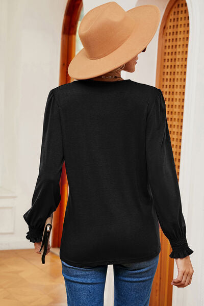 V-Neck Long Sleeve T-Shirt Shop One Place