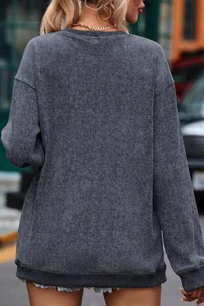 Lucky Clover Beer Sequin Round Neck Sweatshirt Shop One Place