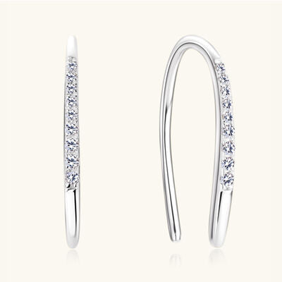 Moissanite 925 Sterling Silver U Shape Earrings Shop One Place
