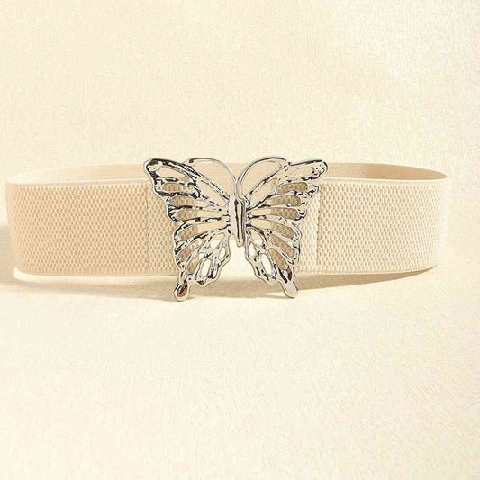 Butterfly Alloy Buckle Elastic Belt Shop One Place