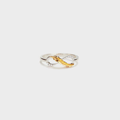 Feather 925 Sterling Silver Zircon Ring Shop One Place