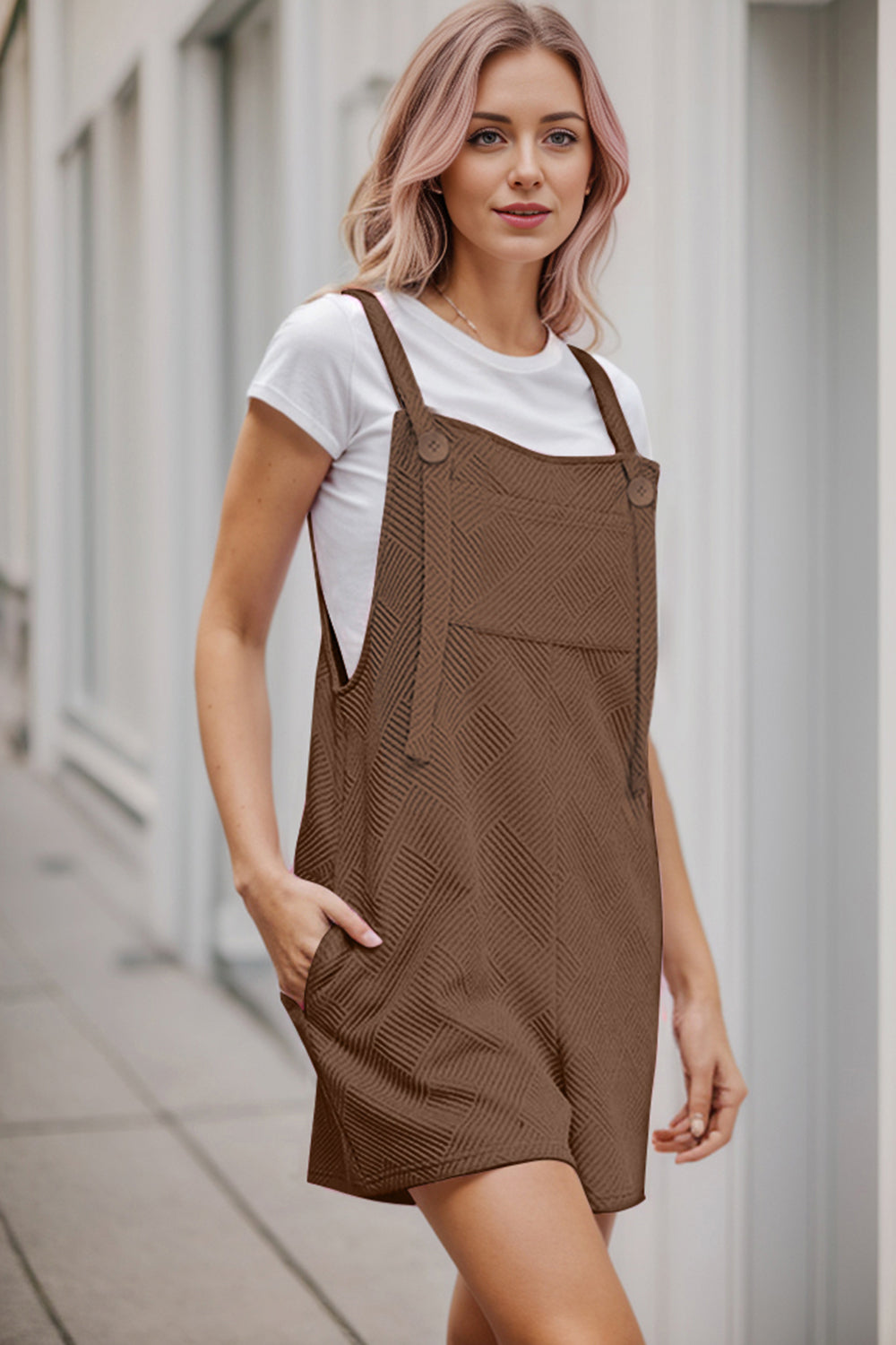 Textured Overall with Pockets Shop One Place