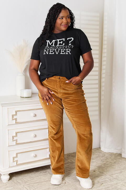 Simply Love Letter Graphic Round Neck T-Shirt Shop One Place