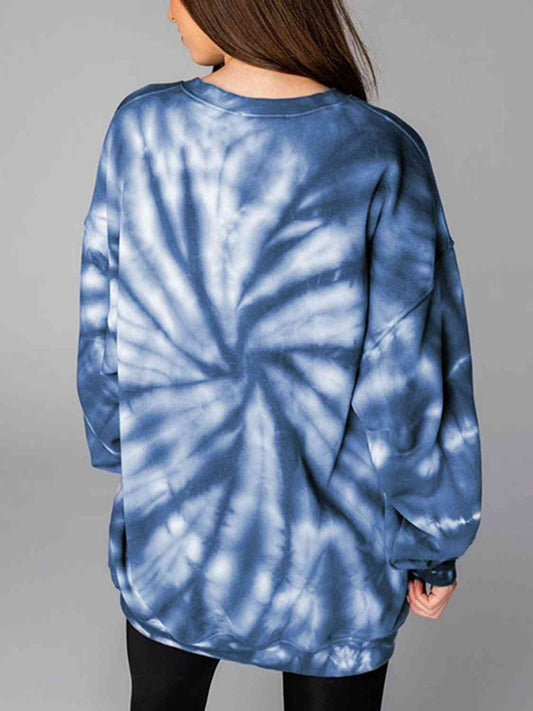 WEEKEND LOVER Graphic Tie-Dye Sweatshirt Shop One Place